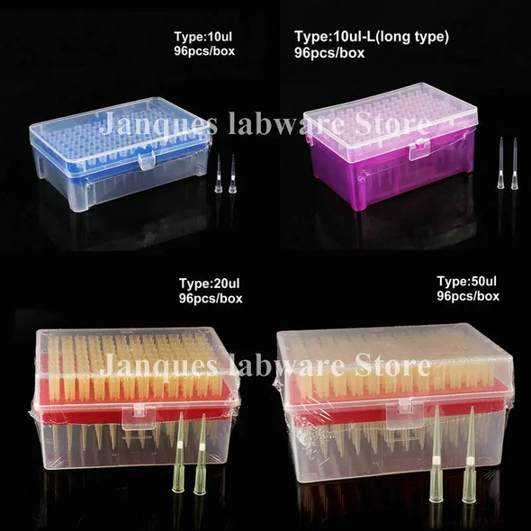 Laboratory 10ul to 10ml PP Pipettor Tips with Filter Cores ,Microbiological Test Pipette Noozle with Pipette Tip Storage Box