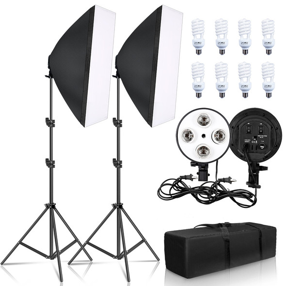 Sh Photography Softbox Lighting Kit Four Lamp Softbox Kit 50x70cm Soft