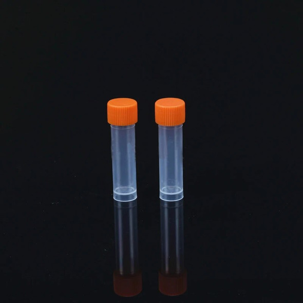 High Quality 200Pcs/Lot 4ml(5ml) Plastic Cryopreservation Tube Cryovial Laboratory Cryogenic Vials Screw Cap Tube