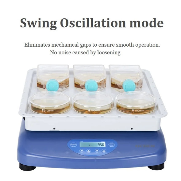 ZOIBKD Laboratory Orbital Oscillator with Adjustable Speed and Timing Function Lab shaker multi-purpose Swing Mixer