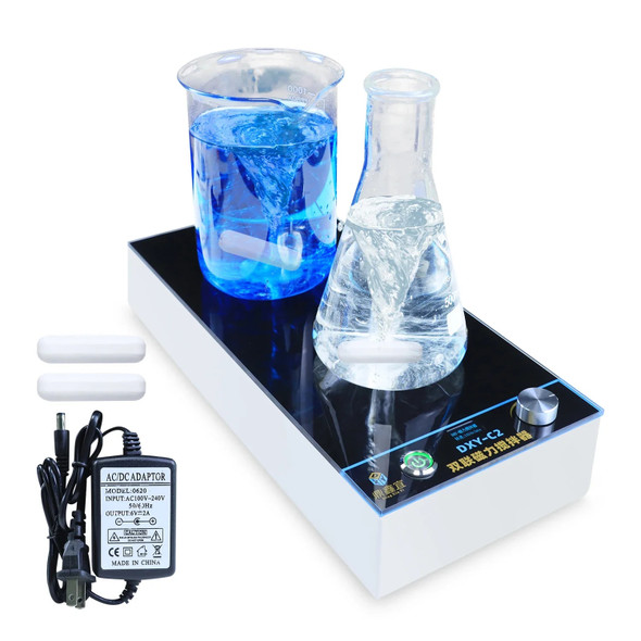 Digital Anti-dry-burning Magnetic Stirrer Mixer Laboratory 2000rpm Adjustable Stirrer Maximum 2000ml*2