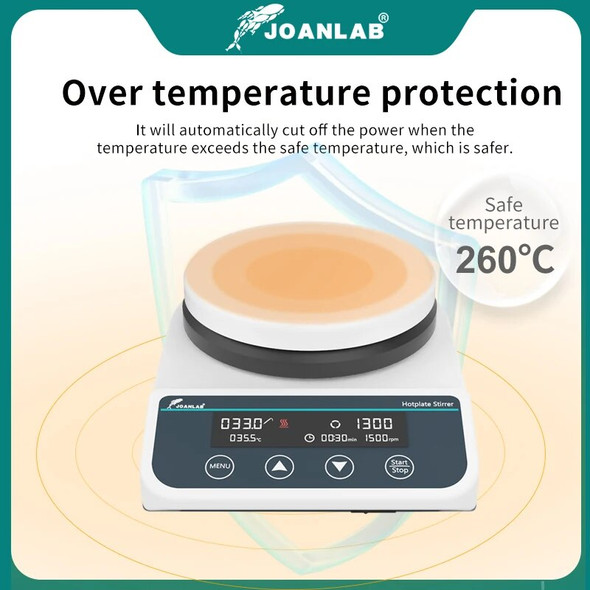 JOANLAB Official Store Hot Plate Magnetic Stirrer Laboratory Stirrer Magnetic Mixer Heating Thermostatic With Stir Bar 220V 3L