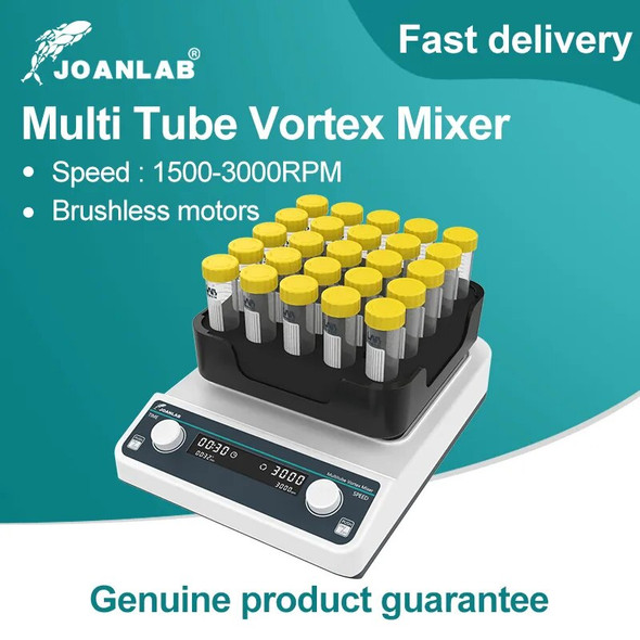 JOANLAB Digital Display Multi-tube Vortex Mixer Laboratory Multi-sample Shaker Laboratory Equipment Oscillator 3000rpm