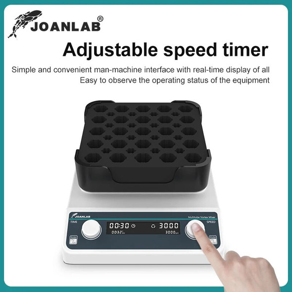 JOANLAB Digital Display Multi-tube Vortex Mixer Laboratory Multi-sample Shaker Laboratory Equipment Oscillator 3000rpm