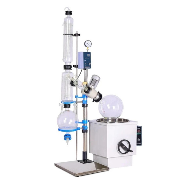 ZOIBKD Rotary Evaporator Lab Manual Lifting Rotavap Connected To Vacuum Pump And Chiller（220V/110V RE-1002 10L）