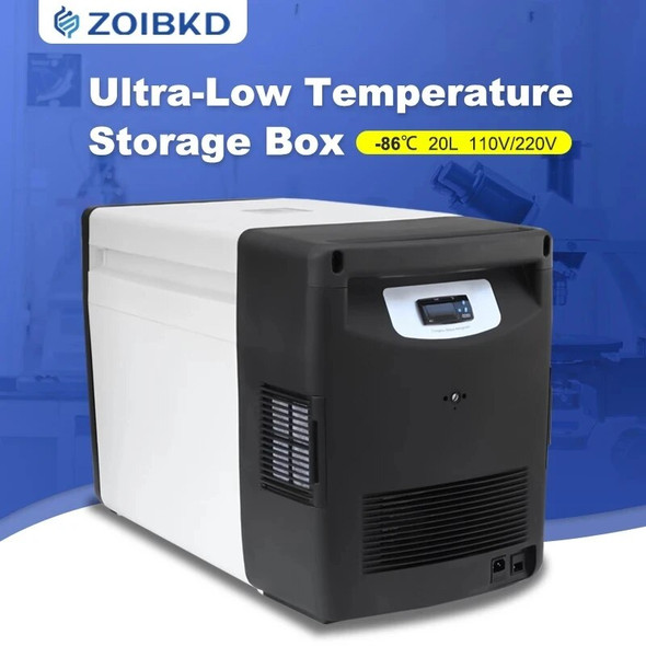 ZOIBKD Laboratory Equipment -80 °C (-112 °F) Refrigerator Ultra-low Temperature Storage Box Ultra Portable Freezer