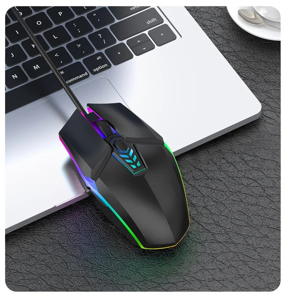 USB Wired Gaming Mouse 1600 DPI 6 Buttons Silent Mause Backlit Professional Gamer Mice Ergonomic Computer Mouse for PC Laptop