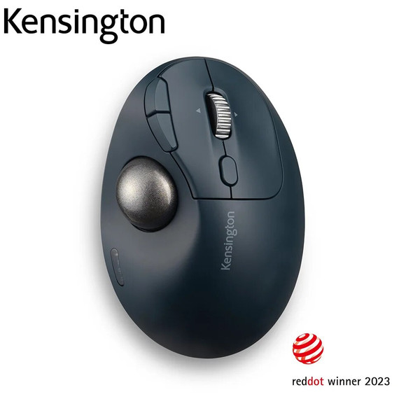 New Kensington Wireless Mouse TB550 Trackball with Bluetooth*2 and 2.4GHz Receiver Rechargeable Battery 51% Recycled Material