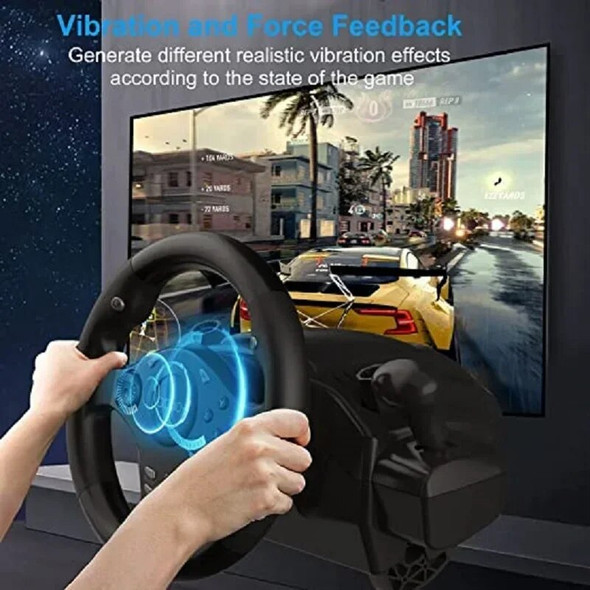 DOYO Gaming Racing Wheel Gaming Steering Wheel With Pedal 270 Degree Steering for PC /PS3 /PS4 /Xbox /NS SWITCH /Android Gamer