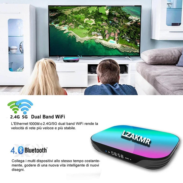 LZAKMR 2023 New K1 Box Online Game TV BOX Android 9.0 8K 4K 9999+ Game S905X3 4G/256G WiFi Video Game Consoles Party Essentials