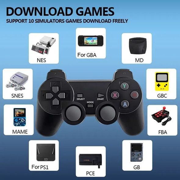 Video Game Console 64GB Built in 14000+ Games Handheld Game Console Wireless Controller Game Stick For PS1 GBA MAME GBMD NEO