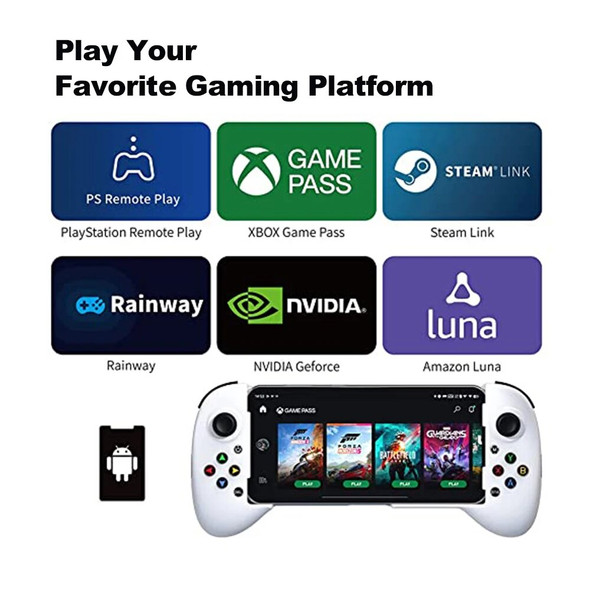 Shanwan Bluetooth Gamepad for PS Remote Play Xbox Cloud Steam Link GeForce NOW Games Android iOS Mac OS Game Controller Joystick