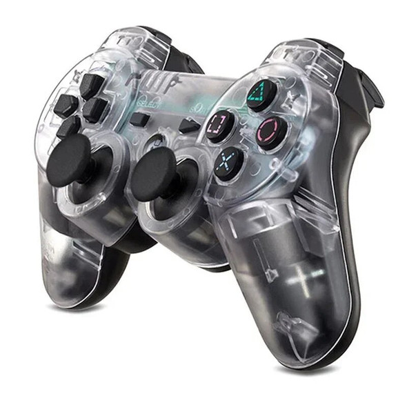 Video-Game Wireless Dual Shock Gamepad Transparent Hand Controller for Sony PS3 Playstation 3 Console Sixaxis Joystick Remote