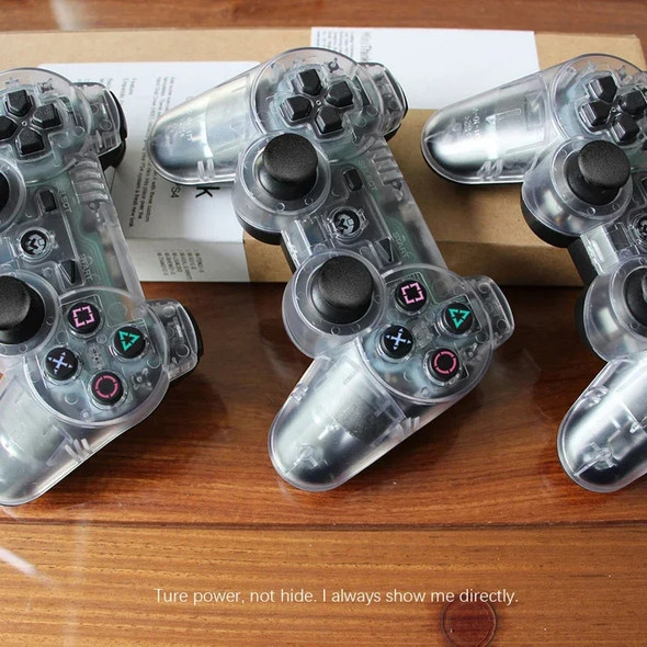Video-Game Wireless Dual Shock Gamepad Transparent Hand Controller for Sony PS3 Playstation 3 Console Sixaxis Joystick Remote Video-Game Wireless Dual Shock Gamepad Transparent Hand Controller for Sony PS3 Playstation 3 Console Sixaxis Joystick Remote
