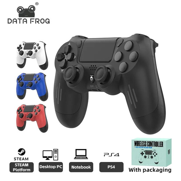 DATA FROG Bluetooth-Compatible Wireless Controller For PS4 Slim Pro PC Vibration 6-Axis Motion Sensor Joystick Gaming Gamepad DATA FROG Bluetooth-Compatible Wireless Controller For PS4 Slim Pro PC Vibration 6-Axis Motion Sensor Joystick Gaming Gamepad