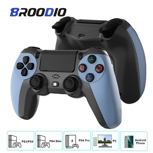 BROODIO Wireless Controller For PS4/Slim/Pro Wireless Gamepad Compatible Android PC Bluetooth Gamepads Joystick For PS3 Console