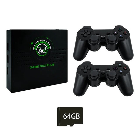 Powkiddy V6 Retro Game 2.4G Wireless Game Tv Box PS1 Family 4K HD Portable Video Game Console Support Multiplayer 10000 Games