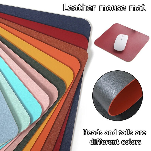 Waterproof PU Leather Mouse Pad Gaming Mouse Pad Simple Solid Color Antislip Computer Desk Accessories School Office Accessories