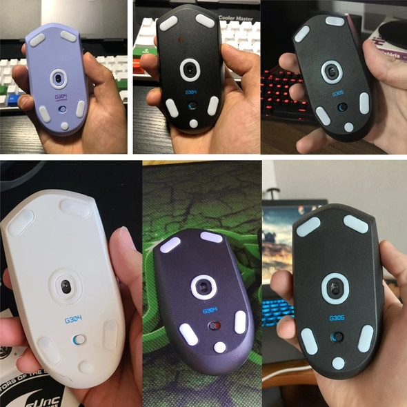 1Set Mouse Skates Glide Feet Pads Mouse Feet Sticker for logitech G304 G305 Mouse White Rounded Curved Edges Mice Feet