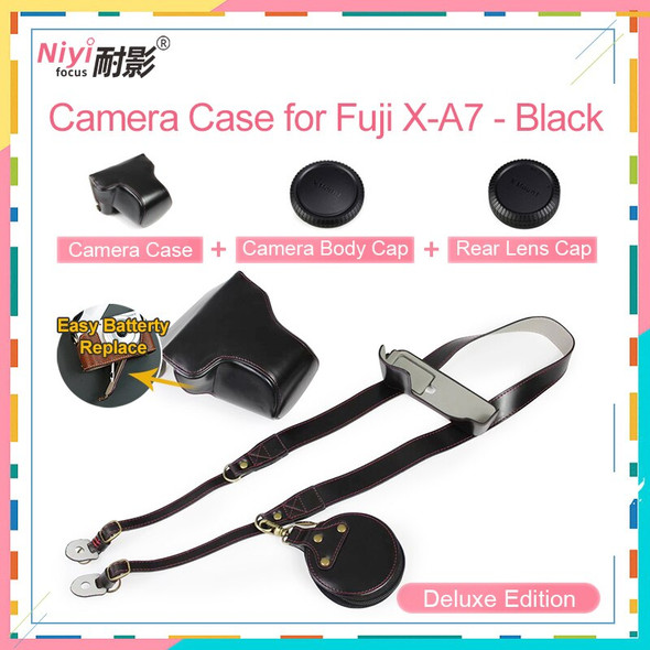 PU Leather Camera Case for Fujifilm X A7 Body Protect Bag for Fuji XA7
