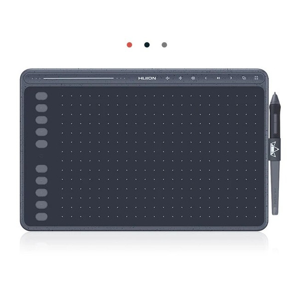 HUION Graphics Tablet HS611 10x6 Inch Drawing Tablet 3 Color with 18 Express Keys Music Touch Bar Battery-Free Digital Pen