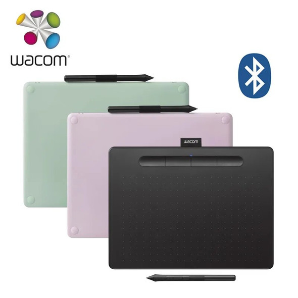 Wacom Intuos Medium Bluetooth Graphics Drawing Tablet with 4 Customizable ExpressKeys for Teachers Students and Creators