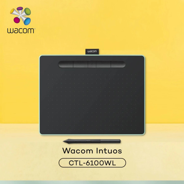 Wacom Intuos CTL-6100WL Medium Bluetooth Graphic Drawing Tablet 4 ExpressKeys Works with Chromebook Mac OS Android Windows