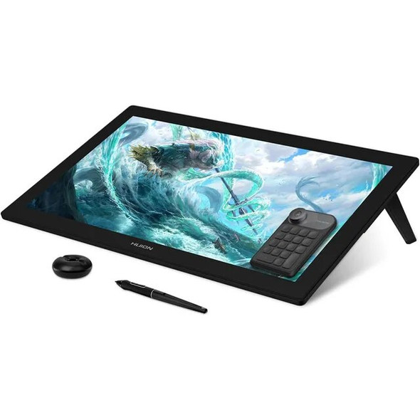 HUION Kamvas Pro 24 4K UHD Graphics Tablet Monitor 23.8 Inch 140% sRGB 8192 Level Batteryfree Display Drawing Monitor for Androi