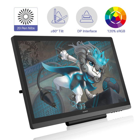 Kamvas 20 Huion Graphics Tablets AG Glass Screen 19.5 Inch Drawing Tablet Display 120% sRGB Tilt Function Battery-Free Stylus