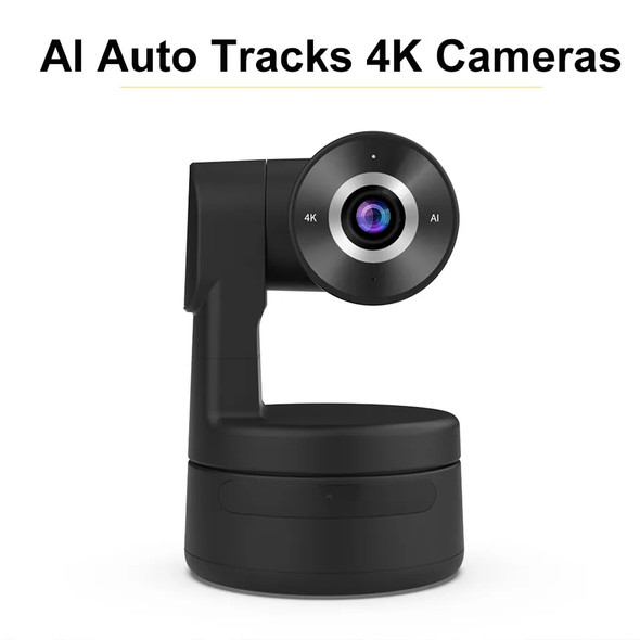 Taida 4K Auto Focus AI-Powered PTZ Webcam Remote Control Living Stream Camera 3X Zoom Auto Track Online Meeting Video Camera