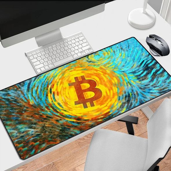 Bitcoin Mouse Pad Gaming Large Mats Xxl Pc Accessories Mousepad Gamer Keyboard Pads Desk Protector Mause Mat Mice Keyboards