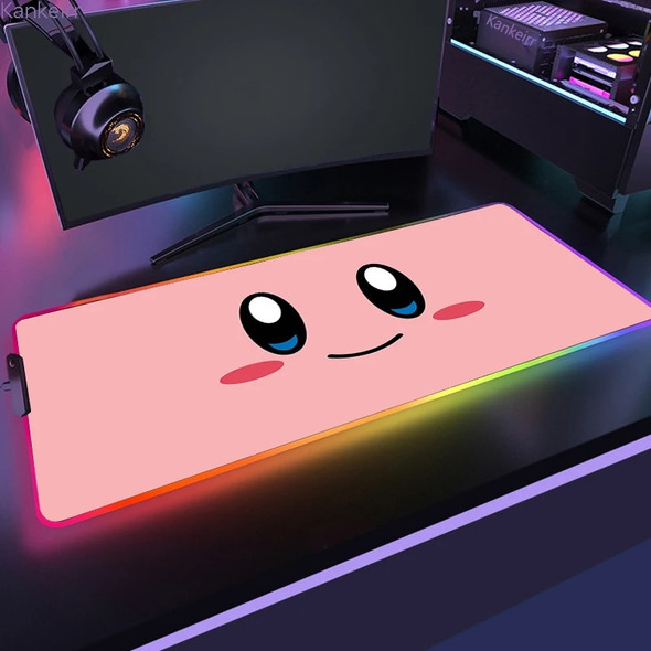 K-Kirbys Mousepad Anime Mouse Pad Backlight RGB Pc Gamer Accessories Desk Mat Keyboard Mats Gaming Large Extended Backlit Mice K-Kirbys Mousepad Anime Mouse Pad Backlight RGB Pc Gamer Accessories Desk Mat Keyboard Mats Gaming Large Extended Backlit Mice