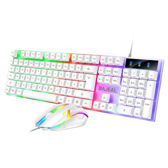 Wired Keyboard Mouse Combo RGB Backlight Computer Mechanical Keyboard and Mouse Kit 104 Keys Usb Interface for Desktop PC Laptop