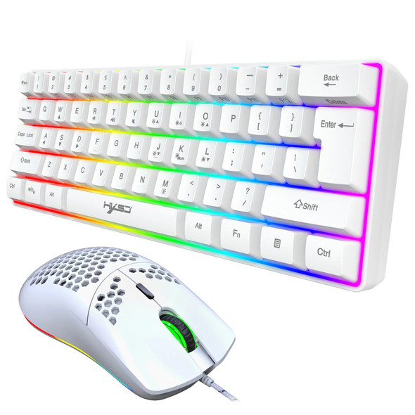 Gamer keyboard computer accessory Gaming RGB Keyboard and Mouse Set Combo RGB Gaming LED white Keyboard And Mouse Combo