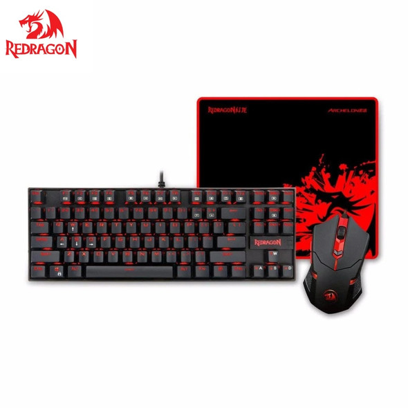 Redragon K552-BA Gaming Keyboard and Mouse Mouse Pad Combo LED Backlit Mechanical Gaming Keyboard 87 key PC Gaming Keyboard Redragon K552-BA Gaming Keyboard and Mouse Mouse Pad Combo LED Backlit Mechanical Gaming Keyboard 87 key PC Gaming Keyboard