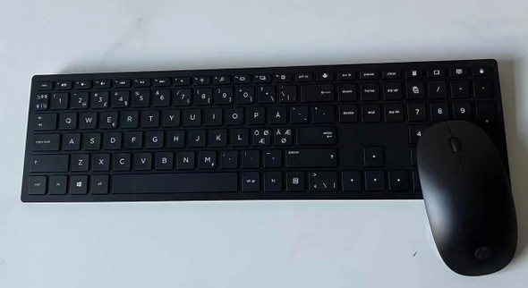 New Spanish Norwegian Swedish Wireless Keyboard and Mouse Combo for HP Desktop Laptop