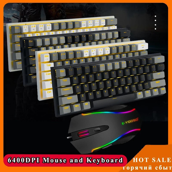 Wired Gaming Keyboard And Mouse Kits USB Mechanical Gamer Keyboard And Mouse Combos PC Backlit Keyboards Gamer Gaming Mouse Sets