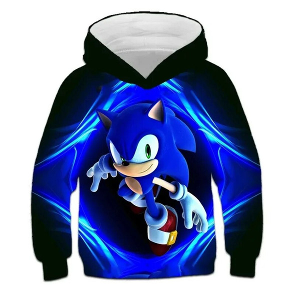 2023 Children's Clothes Sonic 3D Hoodie for Kids Boys and Girls Cartoon Printing Sweatshirt Loose Long Sleeve Spring Autumn