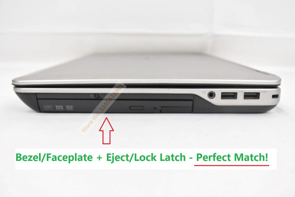 DVD ODD Optical Drive Bezel Front Panel Faceplate Eject Lock Latch Cover for Dell Latitude E6440 E6540 Precision M2800 Laptop