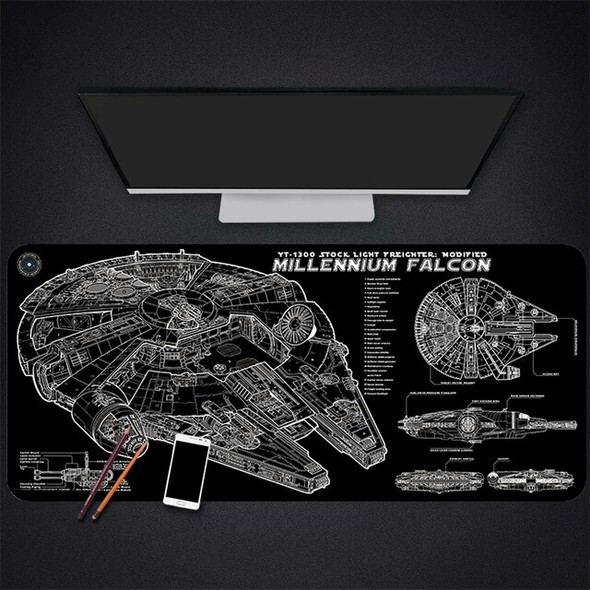 Large Freedom Unicorn Robot Mouse Pad Gaming Mousepad Non-slip Rubber Desk Mat with Un-Lock Edge Computer Laptop Keyboard Pad