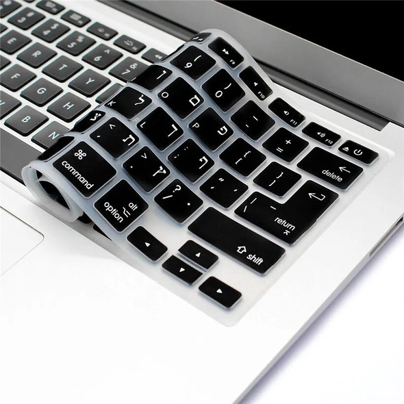 Universal Hebrew Keyboard Cover for Macbook Air 13 A1466 Pro Retina 13 15 CD ROM A1278 A1398 Hebrew EU US Silicon Keyboard Skin