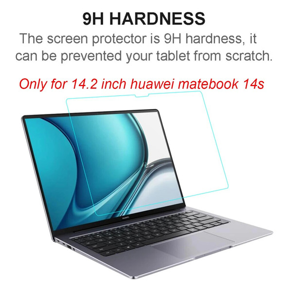 Screen Protector for Huawei Matebook 14s 14.2 Inch 2021 Laptop Model HKD-W76 Protective Tempered Glass 0.3MM 9H HD Film