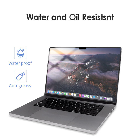Laptop Screen Protector for 2021 New MacBook Pro 14.2 Inch M1 Model A2442 HD Clear Film with Hydrophobic Coating Full Coverage