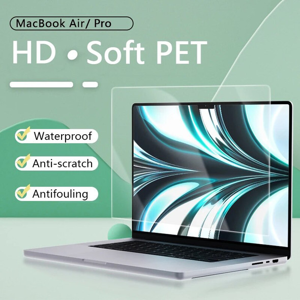 Anti-scratch Screen Protector For Laptop 14 15.6 17" Macbook Air 13 M1 M2 Pro 16 2023 11 12 15 17.3" Waterproof Notebook Film HD