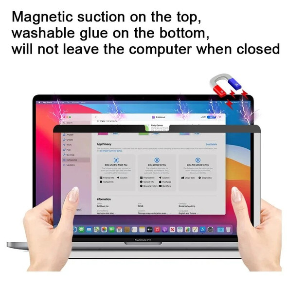 Magnetic Privacy Film for 2023 Macbook Air 15 M2 Screen Protector Filter Pro 14 16 13 Inch Anti-spy Anti-peep/Glare Matte Guard