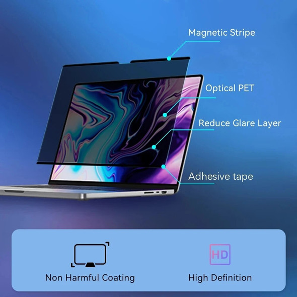 Magnetic Privacy Filter for Macbook Air 13 15 M1 M2 2022 2023 Pro 14 16 Inch Screen Protector Film Anti-spy Anti-peep/Glare