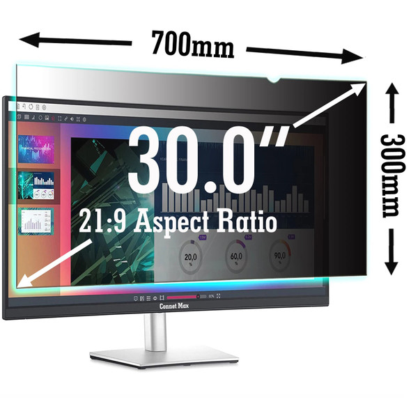 30inch Widescreen 700mm*300mm Privacy Filter Screen Protector Protective Film for 30'' Monitor 21:9 Aspect Ratio