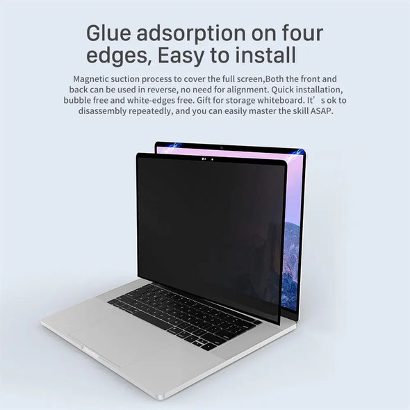 For Apple Macbook Pro 16 inch NILLKIN Escort Privacy Film Laptop Screen Protector Anti-peeping Magnetic