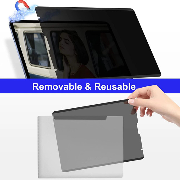 Magnetic Privacy Screen Filter for iPad Pro 12.9 Inch Removable Reusable Anti Spy Blue Light Glare Protector