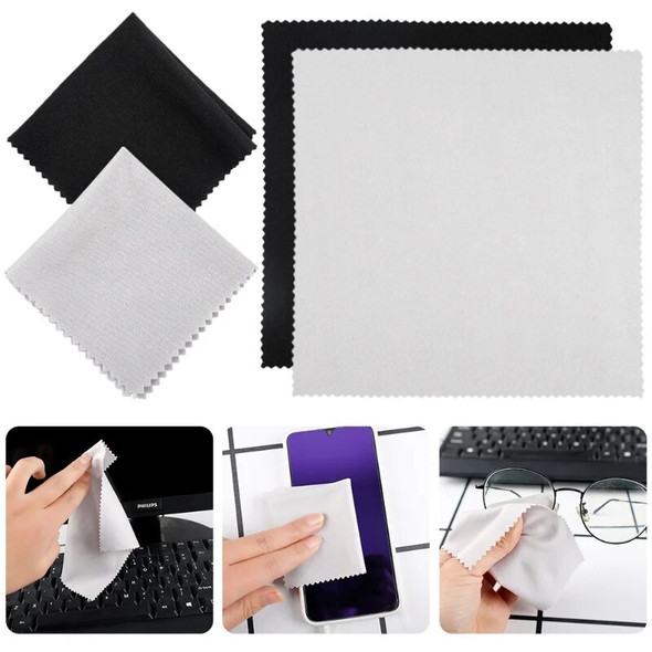 10Pcs Microfiber Cleaning Cloth for Laptop PC Computer TV Camera Lens Mobile Phone Screen Cleaning Wipes Glasses Cleaner Kit